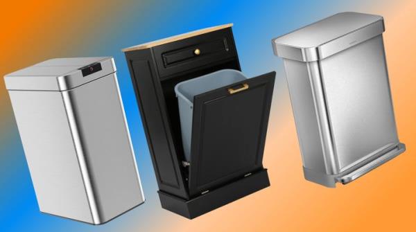 Highly-rated trash cans from Homelabs, UEV and Simplehuman.