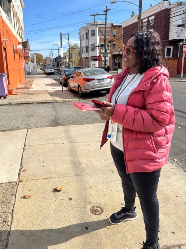 Vero<em></em>nica Bell has been a canvasser since 2016 and says she enjoys getting out into the community.