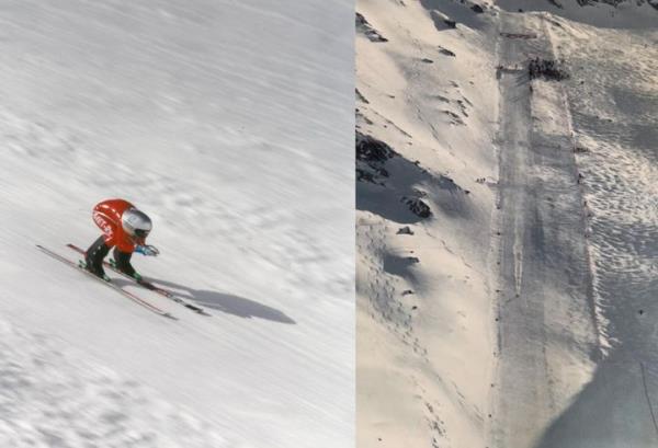 Left: Jeff training in Vars, France, before his 1995 world record run. Right: Jeff on course for his bro<em></em>nze medal run in the 1992 Winter Olympics in Les Arcs, France. Learn more a<em></em>bout his skiing at JeffHamiltonSpeedSkier.com.