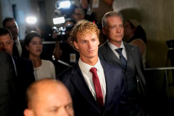 Daniel Penny arrives for his arraignment at Manhattan Criminal Court, Wednesday, June 28, 2023, in New York.