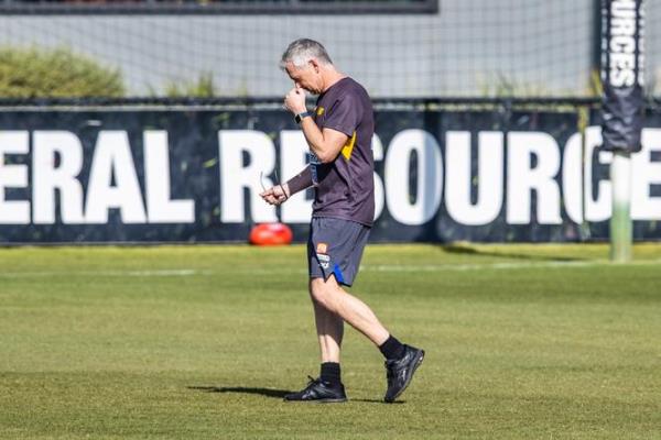 West Coast Eagles training in Laithlain. Adam Simpson.