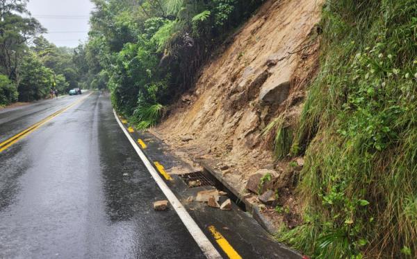 A landslip in West Auckland's Titirangi.