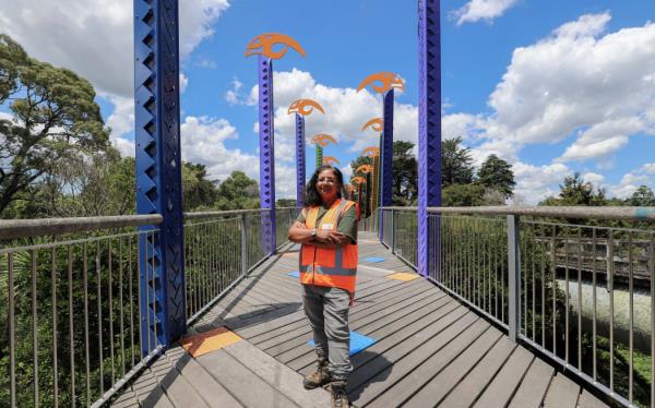 Pragna Patel is a volunteer for Te Ararata stream team - a local group working on ecological restoration of the stream, doing planting and raising awareness among residents.