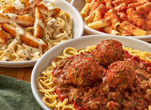 Olive Garden Never-Ending Pasta Bowl dishes