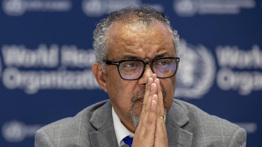 Tedros Adhanom Ghebreyesus, director-general of the World Health Organization (WHO), talks to the media during a press conference in Geneva, Switzerland, Dec. 10, 2024. (EPA Photo)