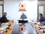 Amit Shah chaired a meeting to review the natio<em></em>nwide implementation of the 3 new criminal laws. (Image: X/AmitShah)