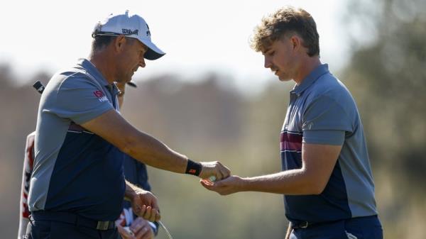 Padraig Harrington and Paddy Harrington shared a moment that will stay with them forever at the Ritz-Carlton Golf Club in Orlando on Sunday