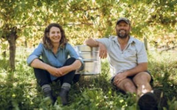 Nadine Worley and Logie Mackenzie from Fugitive wines.