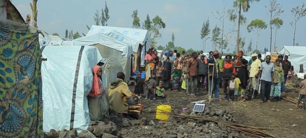 People who fled their homes due to violence are still living in a camp in Goma, Democratic Republic of the Congo.