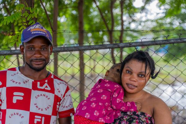 Guerson (left) and Roselène are beginning a new life in Haiti.